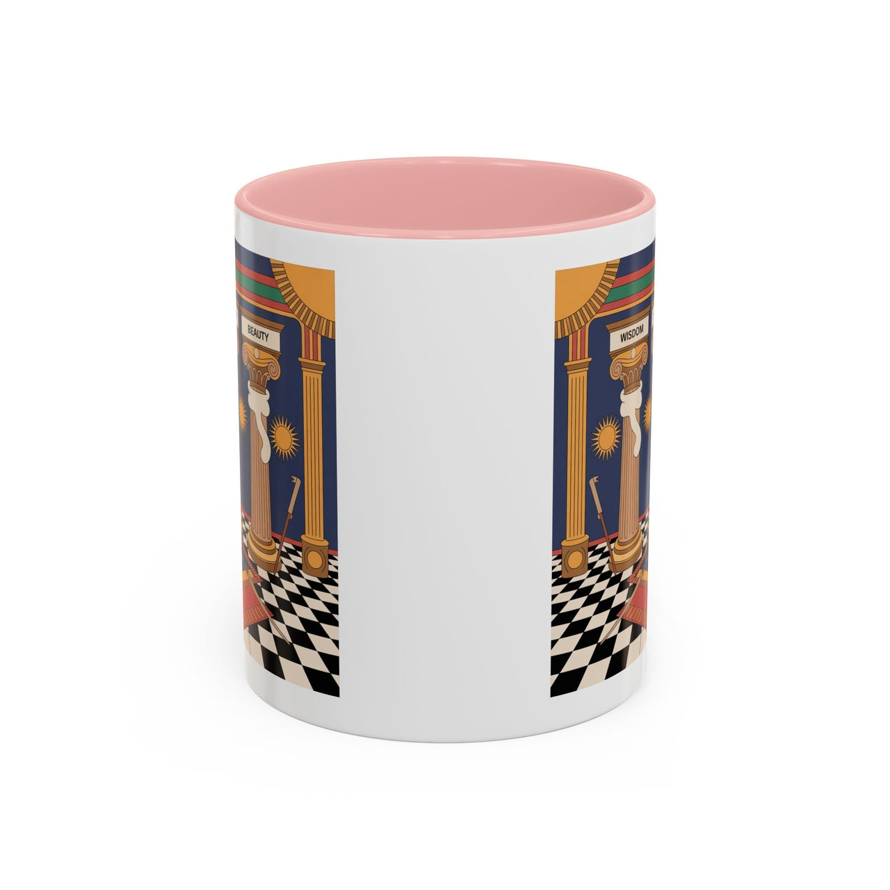 Premium Ready to Go Freemason Design | Fellowcraft | Wisdom Strength Beauty - Masonic Mugs