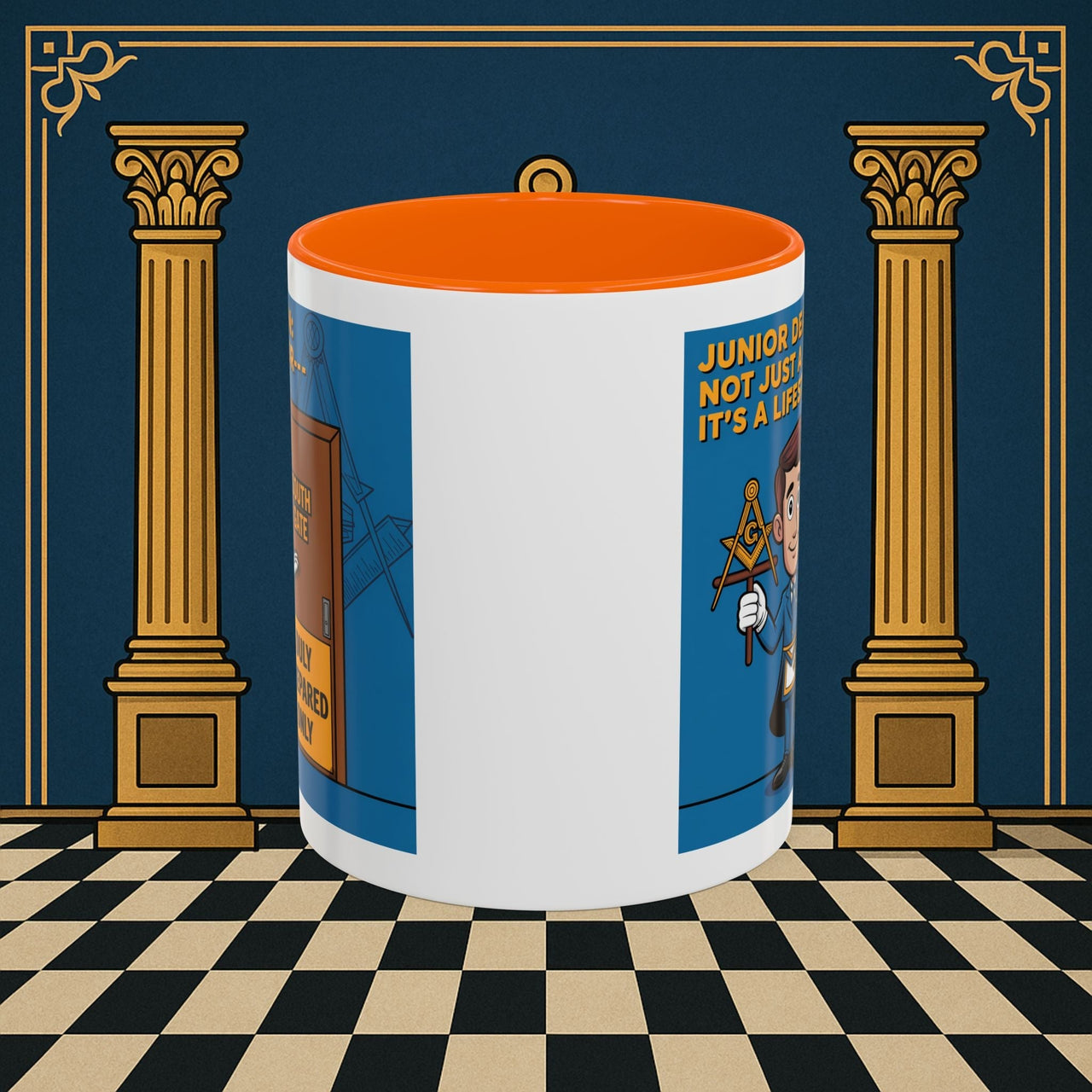 Premium Ready to Go Freemason Design | Gateway to Brotherhood: Masonic Junior Deacon's Journey, Junior Deacon - Masonic Mugs