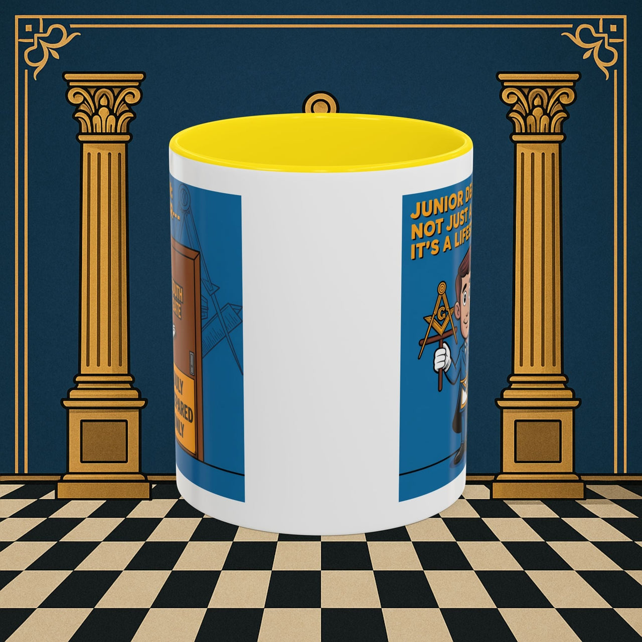 Premium Ready to Go Freemason Design | Gateway to Brotherhood: Masonic Junior Deacon's Journey, Junior Deacon - Masonic Mugs