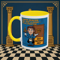 Premium Ready to Go Freemason Design | Gateway to Brotherhood: Masonic Junior Deacon's Journey, Junior Deacon - Masonic Mugs
