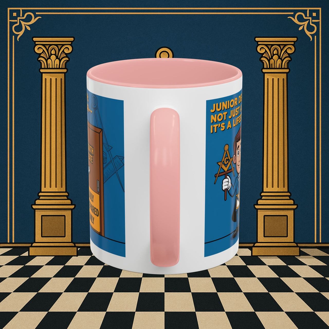 Premium Ready to Go Freemason Design | Gateway to Brotherhood: Masonic Junior Deacon's Journey, Junior Deacon - Masonic Mugs