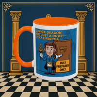 Premium Ready to Go Freemason Design | Gateway to Brotherhood: Masonic Junior Deacon's Journey, Junior Deacon - Masonic Mugs