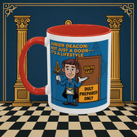 Premium Ready to Go Freemason Design | Gateway to Brotherhood: Masonic Junior Deacon's Journey, Junior Deacon - Masonic Mugs
