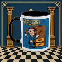 Premium Ready to Go Freemason Design | Gateway to Brotherhood: Masonic Junior Deacon's Journey, Junior Deacon - Masonic Mugs