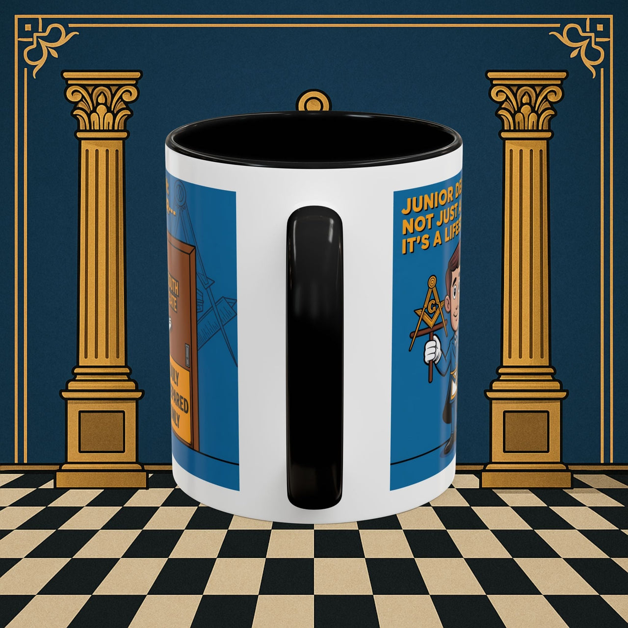Premium Ready to Go Freemason Design | Gateway to Brotherhood: Masonic Junior Deacon's Journey, Junior Deacon - Masonic Mugs