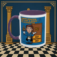 Premium Ready to Go Freemason Design | Gateway to Brotherhood: Masonic Junior Deacon's Journey, Junior Deacon - Masonic Mugs