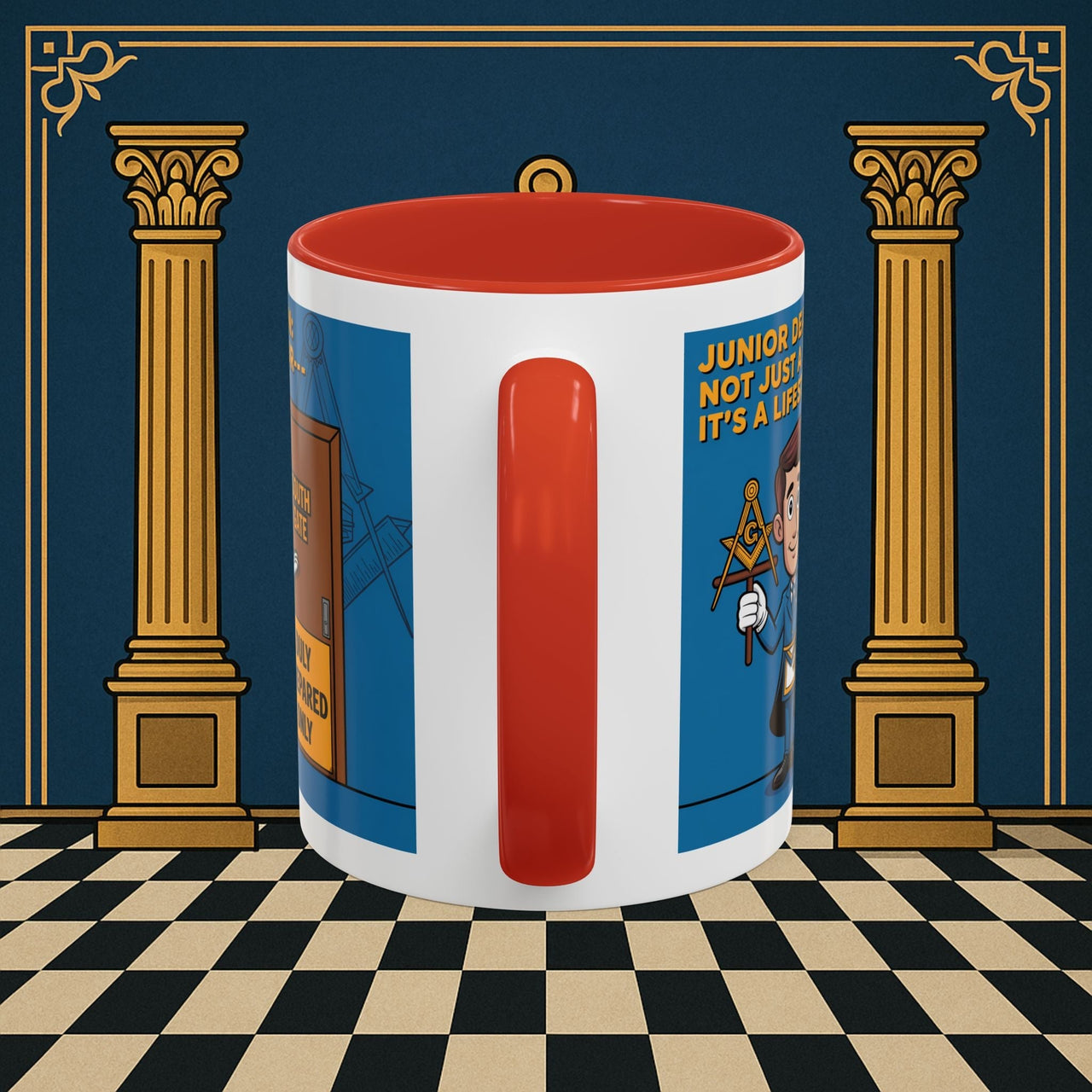 Premium Ready to Go Freemason Design | Gateway to Brotherhood: Masonic Junior Deacon's Journey, Junior Deacon - Masonic Mugs