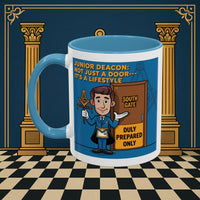 Premium Ready to Go Freemason Design | Gateway to Brotherhood: Masonic Junior Deacon's Journey, Junior Deacon - Masonic Mugs