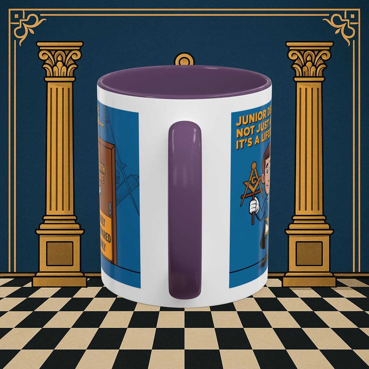 Premium Ready to Go Freemason Design | Gateway to Brotherhood: Masonic Junior Deacon's Journey, Junior Deacon - Masonic Mugs