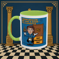 Premium Ready to Go Freemason Design | Gateway to Brotherhood: Masonic Junior Deacon's Journey, Junior Deacon - Masonic Mugs