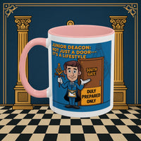 Premium Ready to Go Freemason Design | Gateway to Brotherhood: Masonic Junior Deacon's Journey, Junior Deacon - Masonic Mugs