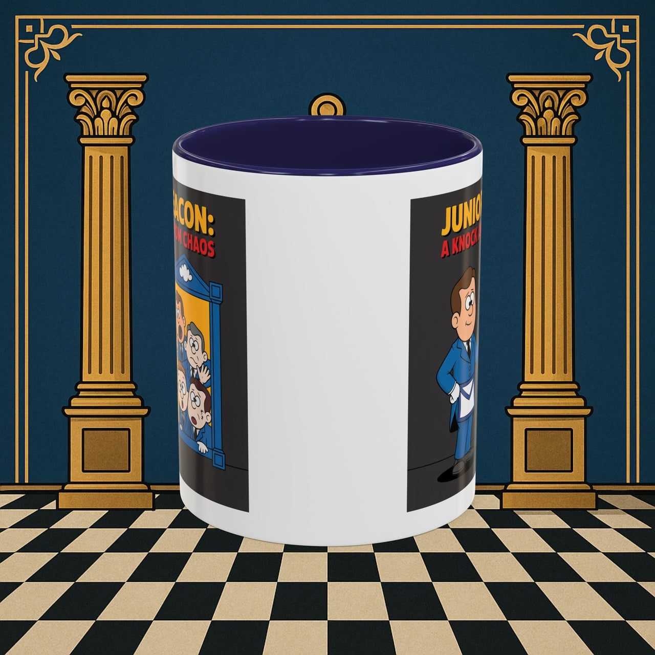 Premium Ready to Go Freemason Design | Junior Deacon: A Fraternal Threshold of Order, Visual Satire in Institutional Hierarchy | Junior Deacon - Masonic Mugs