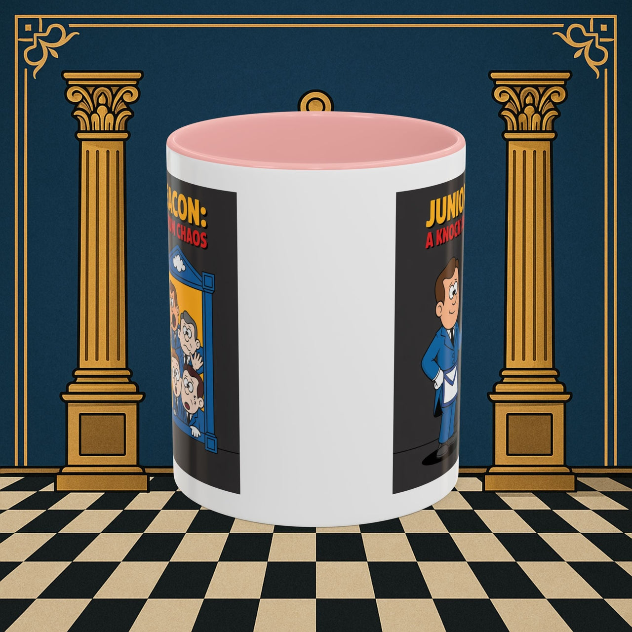 Premium Ready to Go Freemason Design | Junior Deacon: A Fraternal Threshold of Order, Visual Satire in Institutional Hierarchy | Junior Deacon - Masonic Mugs