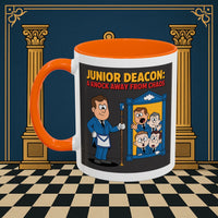 Premium Ready to Go Freemason Design | Junior Deacon: A Fraternal Threshold of Order, Visual Satire in Institutional Hierarchy | Junior Deacon - Masonic Mugs