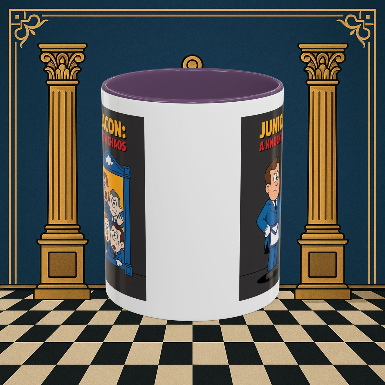 Premium Ready to Go Freemason Design | Junior Deacon: A Fraternal Threshold of Order, Visual Satire in Institutional Hierarchy | Junior Deacon - Masonic Mugs