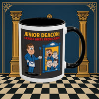 Premium Ready to Go Freemason Design | Junior Deacon: A Fraternal Threshold of Order, Visual Satire in Institutional Hierarchy | Junior Deacon - Masonic Mugs