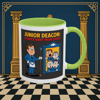Premium Ready to Go Freemason Design | Junior Deacon: A Fraternal Threshold of Order, Visual Satire in Institutional Hierarchy | Junior Deacon - Masonic Mugs
