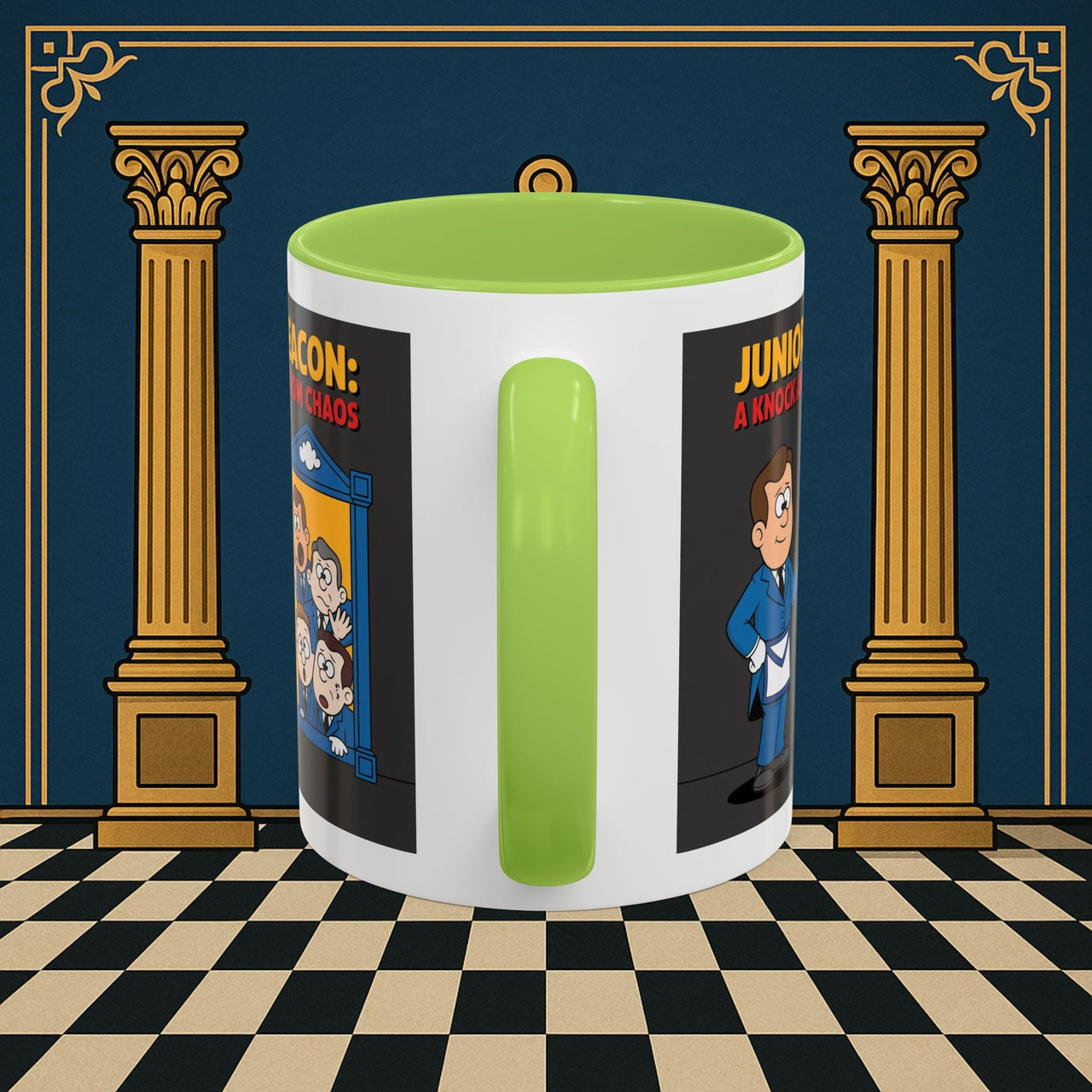 Premium Ready to Go Freemason Design | Junior Deacon: A Fraternal Threshold of Order, Visual Satire in Institutional Hierarchy | Junior Deacon - Masonic Mugs