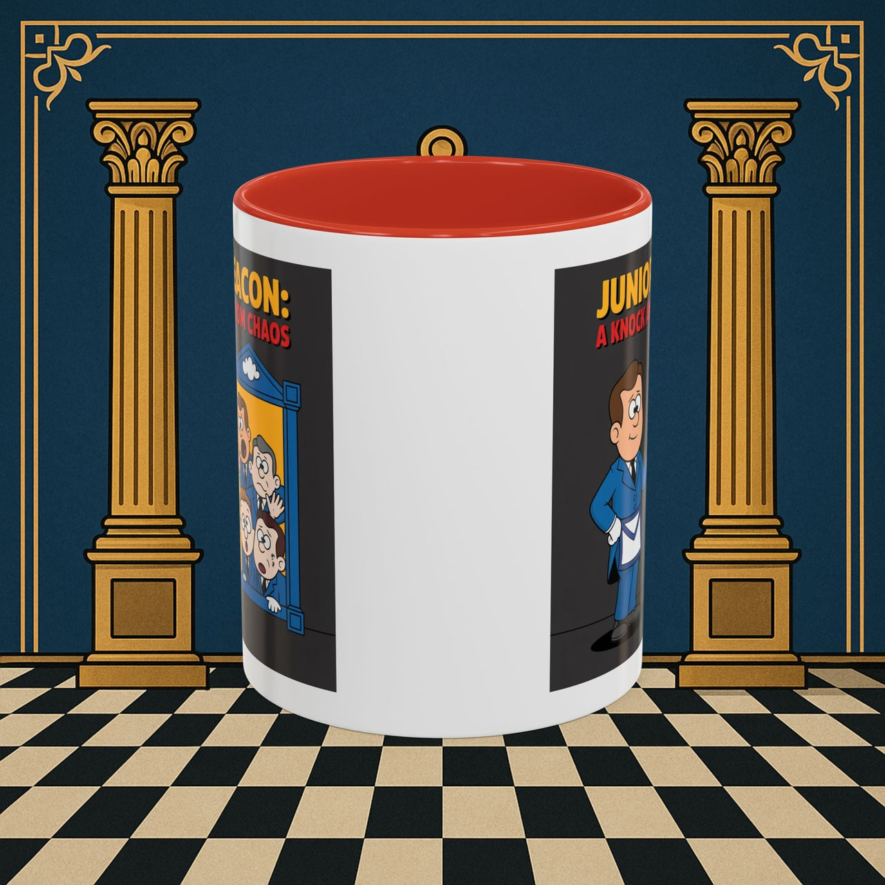 Premium Ready to Go Freemason Design | Junior Deacon: A Fraternal Threshold of Order, Visual Satire in Institutional Hierarchy | Junior Deacon - Masonic Mugs