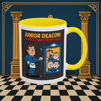 Premium Ready to Go Freemason Design | Junior Deacon: A Fraternal Threshold of Order, Visual Satire in Institutional Hierarchy | Junior Deacon - Masonic Mugs