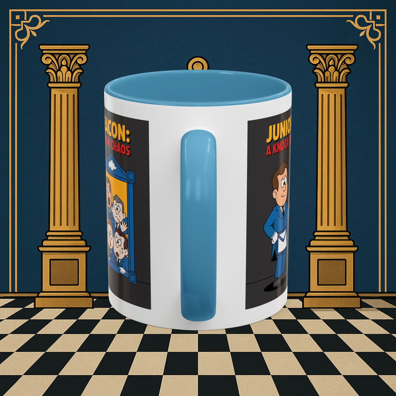 Premium Ready to Go Freemason Design | Junior Deacon: A Fraternal Threshold of Order, Visual Satire in Institutional Hierarchy | Junior Deacon - Masonic Mugs