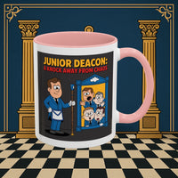 Premium Ready to Go Freemason Design | Junior Deacon: A Fraternal Threshold of Order, Visual Satire in Institutional Hierarchy | Junior Deacon - Masonic Mugs