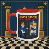 Premium Ready to Go Freemason Design | Junior Deacon: A Fraternal Threshold of Order, Visual Satire in Institutional Hierarchy | Junior Deacon - Masonic Mugs