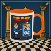 Premium Ready to Go Freemason Design | Junior Deacon: A Fraternal Threshold of Order, Visual Satire in Institutional Hierarchy | Junior Deacon - Masonic Mugs