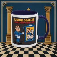 Premium Ready to Go Freemason Design | Junior Deacon: A Fraternal Threshold of Order, Visual Satire in Institutional Hierarchy | Junior Deacon - Masonic Mugs