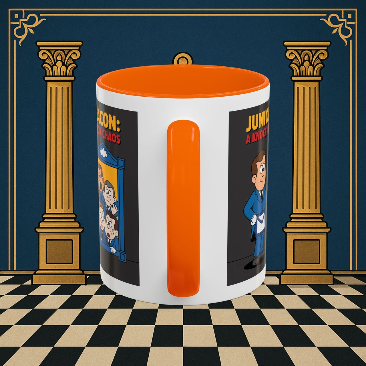 Premium Ready to Go Freemason Design | Junior Deacon: A Fraternal Threshold of Order, Visual Satire in Institutional Hierarchy | Junior Deacon - Masonic Mugs