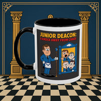 Premium Ready to Go Freemason Design | Junior Deacon: A Fraternal Threshold of Order, Visual Satire in Institutional Hierarchy | Junior Deacon - Masonic Mugs
