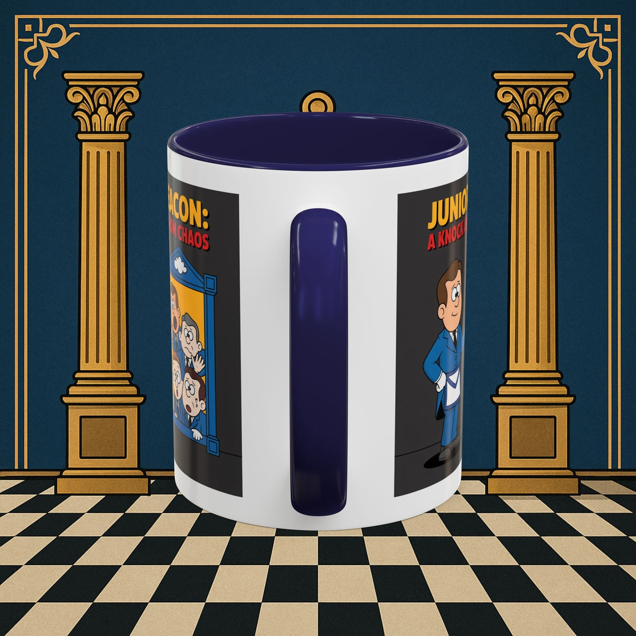Premium Ready to Go Freemason Design | Junior Deacon: A Fraternal Threshold of Order, Visual Satire in Institutional Hierarchy | Junior Deacon - Masonic Mugs