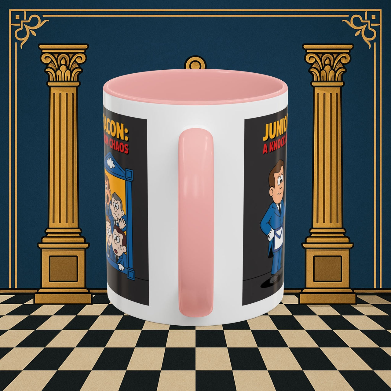 Premium Ready to Go Freemason Design | Junior Deacon: A Fraternal Threshold of Order, Visual Satire in Institutional Hierarchy | Junior Deacon - Masonic Mugs