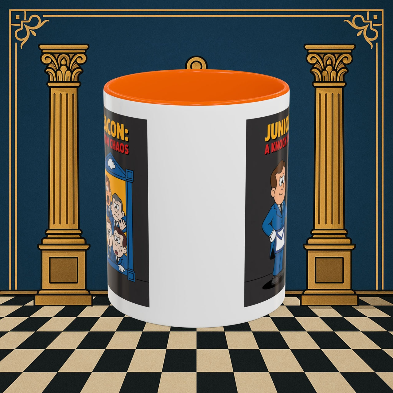 Premium Ready to Go Freemason Design | Junior Deacon: A Fraternal Threshold of Order, Visual Satire in Institutional Hierarchy | Junior Deacon - Masonic Mugs
