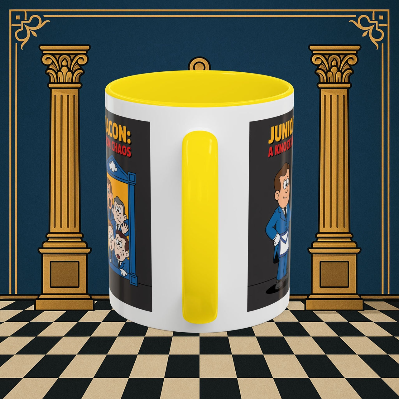 Premium Ready to Go Freemason Design | Junior Deacon: A Fraternal Threshold of Order, Visual Satire in Institutional Hierarchy | Junior Deacon - Masonic Mugs