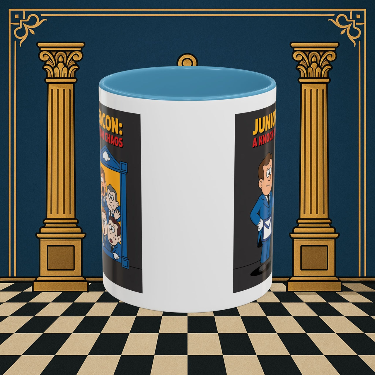 Premium Ready to Go Freemason Design | Junior Deacon: A Fraternal Threshold of Order, Visual Satire in Institutional Hierarchy | Junior Deacon - Masonic Mugs