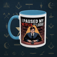 Premium Ready to Go Freemason Design Lodge Humor Coffee Mug | Perfect Gift for Masons, Netflix Lovers, Rituals, Lodge Events, Collectible Mug - Masonic Mugs