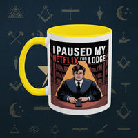 Premium Ready to Go Freemason Design Lodge Humor Coffee Mug | Perfect Gift for Masons, Netflix Lovers, Rituals, Lodge Events, Collectible Mug - Masonic Mugs