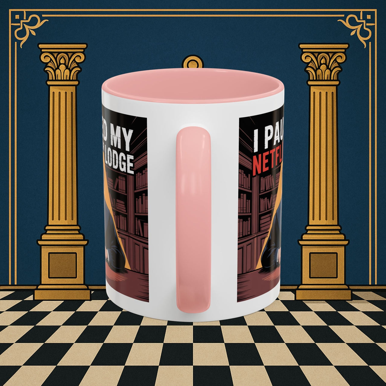 Premium Ready to Go Freemason Design Lodge Humor Coffee Mug | Perfect Gift for Masons, Netflix Lovers, Rituals, Lodge Events, Collectible Mug - Masonic Mugs