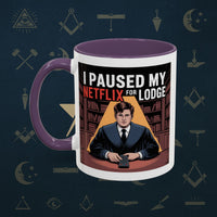 Premium Ready to Go Freemason Design Lodge Humor Coffee Mug | Perfect Gift for Masons, Netflix Lovers, Rituals, Lodge Events, Collectible Mug - Masonic Mugs