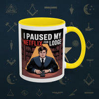 Premium Ready to Go Freemason Design Lodge Humor Coffee Mug | Perfect Gift for Masons, Netflix Lovers, Rituals, Lodge Events, Collectible Mug - Masonic Mugs