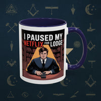 Premium Ready to Go Freemason Design Lodge Humor Coffee Mug | Perfect Gift for Masons, Netflix Lovers, Rituals, Lodge Events, Collectible Mug - Masonic Mugs