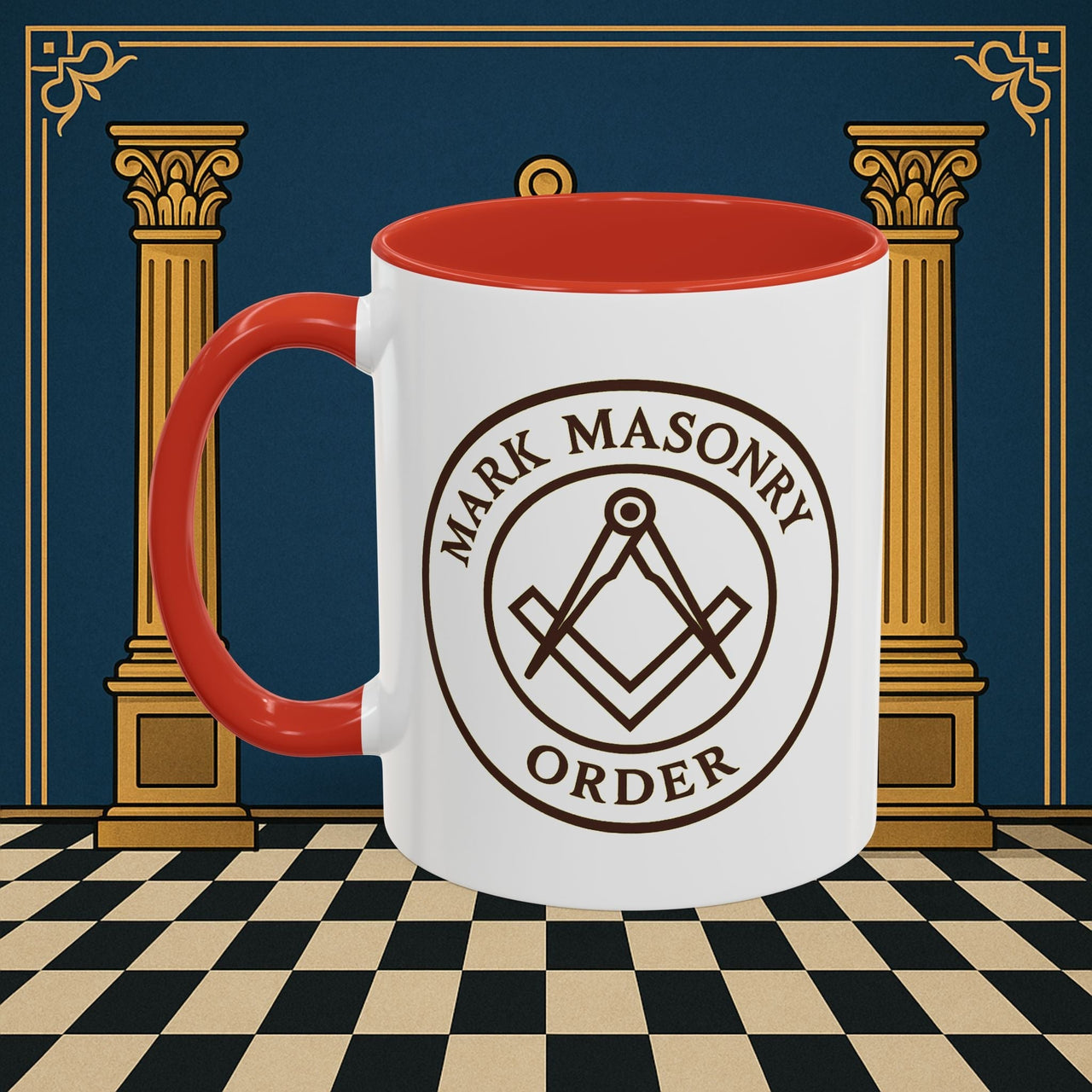 Premium Ready to Go Freemason Design | Masonic Emblem of Precision | Mark Masonry - Masonic Mugs