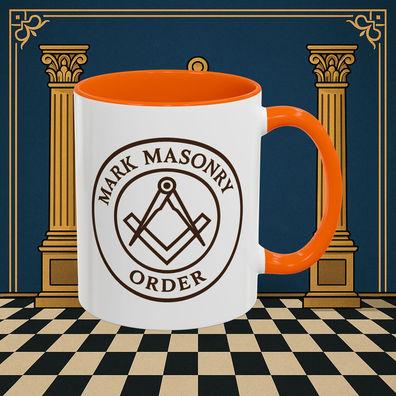 Premium Ready to Go Freemason Design | Masonic Emblem of Precision | Mark Masonry - Masonic Mugs