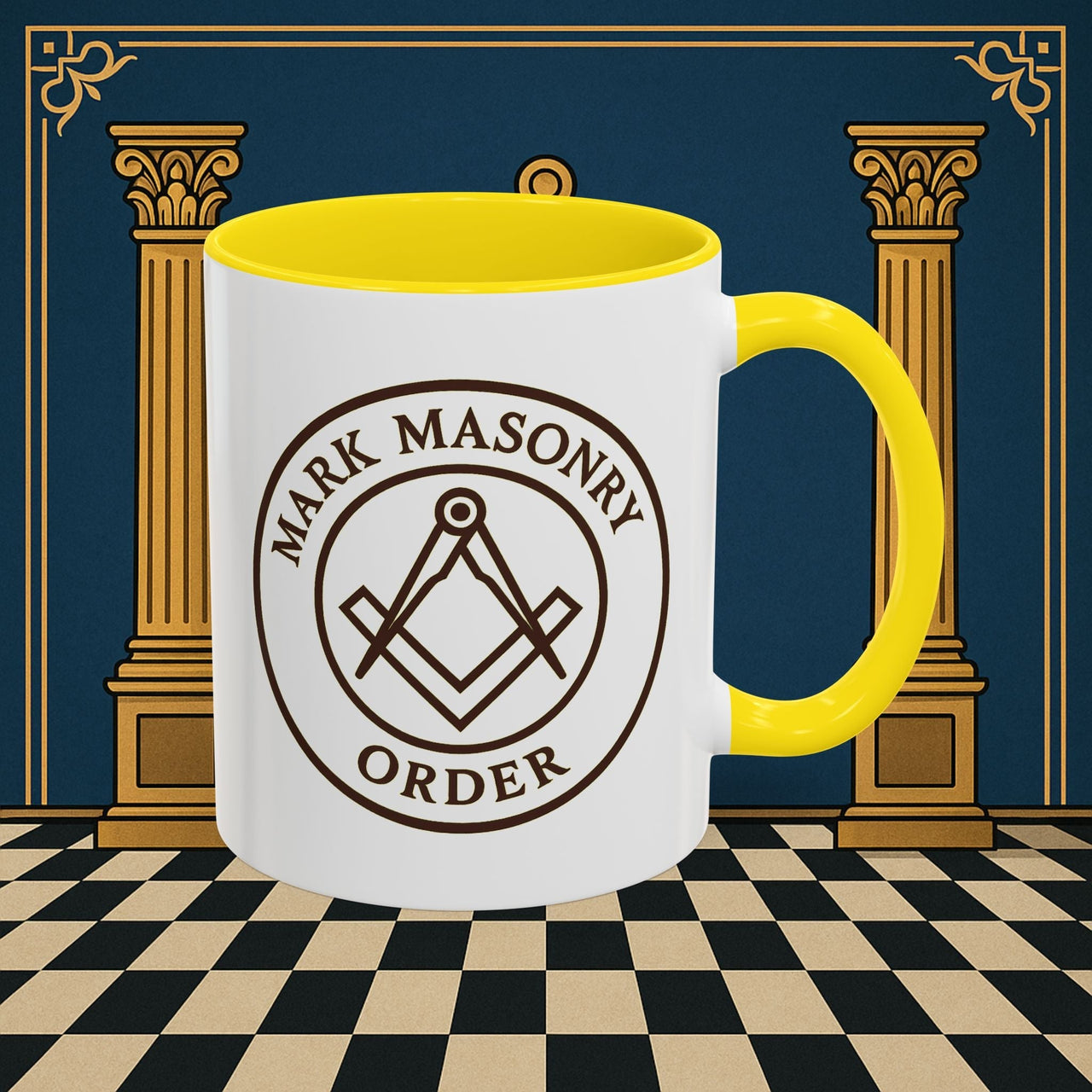 Premium Ready to Go Freemason Design | Masonic Emblem of Precision | Mark Masonry - Masonic Mugs