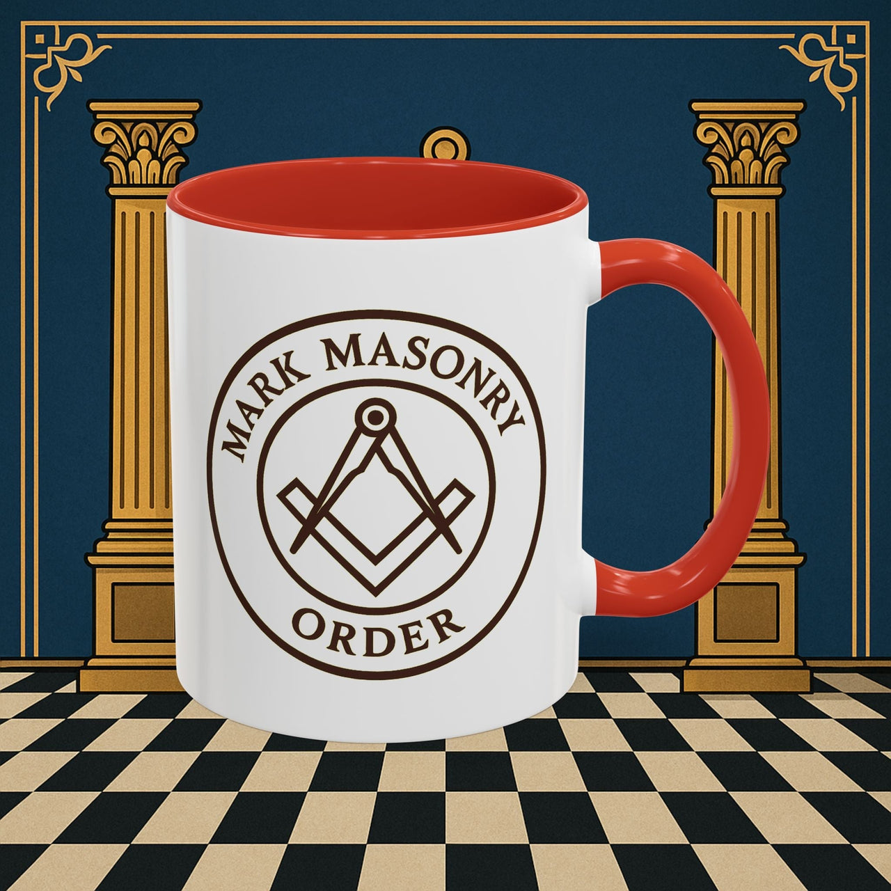 Premium Ready to Go Freemason Design | Masonic Emblem of Precision | Mark Masonry - Masonic Mugs