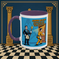 Premium Ready to Go Freemason Design | Masonic Manners: Vintage Cartoon Guide to Junior Deacon Etiquette, Junior Deacon - Masonic Mugs