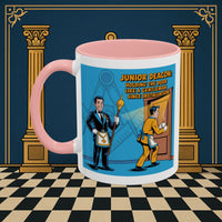 Premium Ready to Go Freemason Design | Masonic Manners: Vintage Cartoon Guide to Junior Deacon Etiquette, Junior Deacon - Masonic Mugs