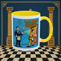 Premium Ready to Go Freemason Design | Masonic Manners: Vintage Cartoon Guide to Junior Deacon Etiquette, Junior Deacon - Masonic Mugs