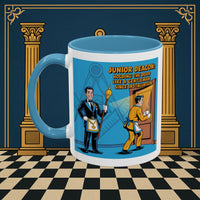 Premium Ready to Go Freemason Design | Masonic Manners: Vintage Cartoon Guide to Junior Deacon Etiquette, Junior Deacon - Masonic Mugs